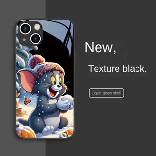 手機殼卡通湯姆和傑瑞防摔保護套鋼化級外殼適用於 iPhone 15Pro 15 14 8 7 Plus 13 12 Mi