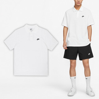 Nike 短袖 Club Polo衫 男款 白 刺繡logo 休閒 [ACS] FN3895-100