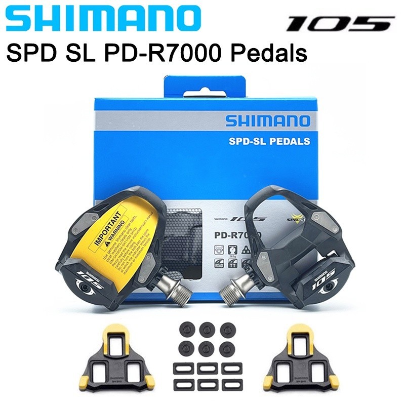 、Shimano 正品 105 PD R7000 碳公路自行車自鎖 SPD 踏板自行車踏板, 帶 SH11 防滑釘