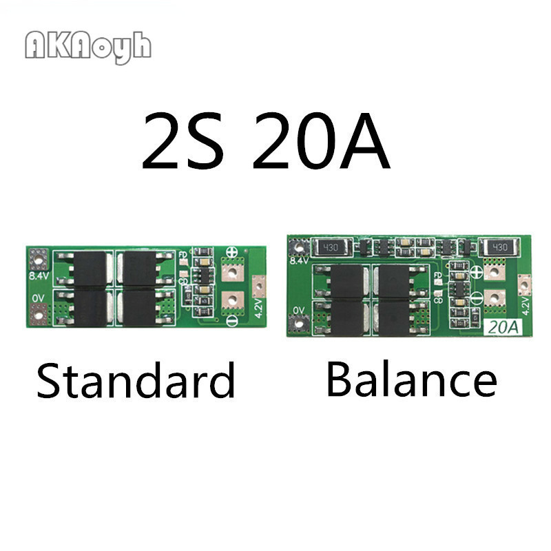 2S 20A 7.4V 8.4V 18650 鋰電池保護板 / BMS 板標準 / 平衡