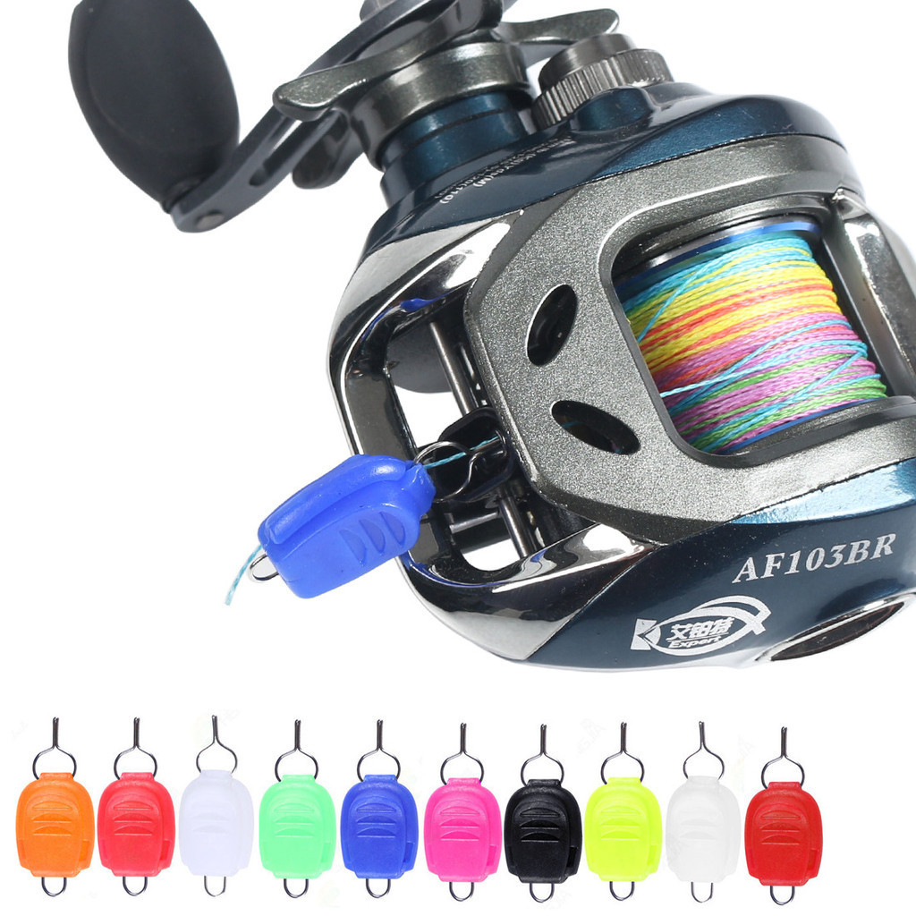 漁輪止線器水滴輪彩色卡線器鼓輪路亞阻線卡子夾線環漁具配件