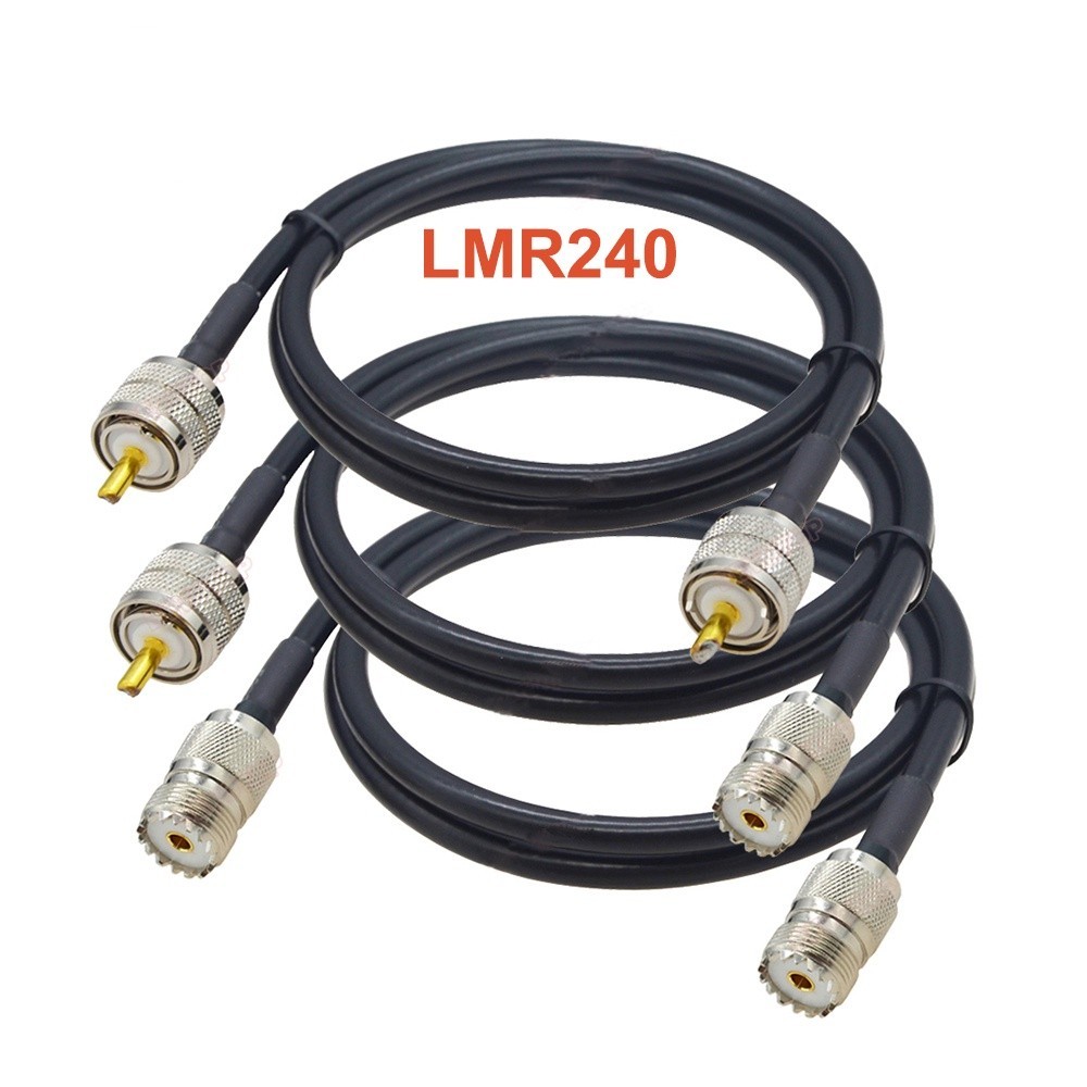 1pcs LMR240 電纜 PL259 UHF 公插頭到 SO239 UHF 母插孔 LMR-240 50-4 低損耗