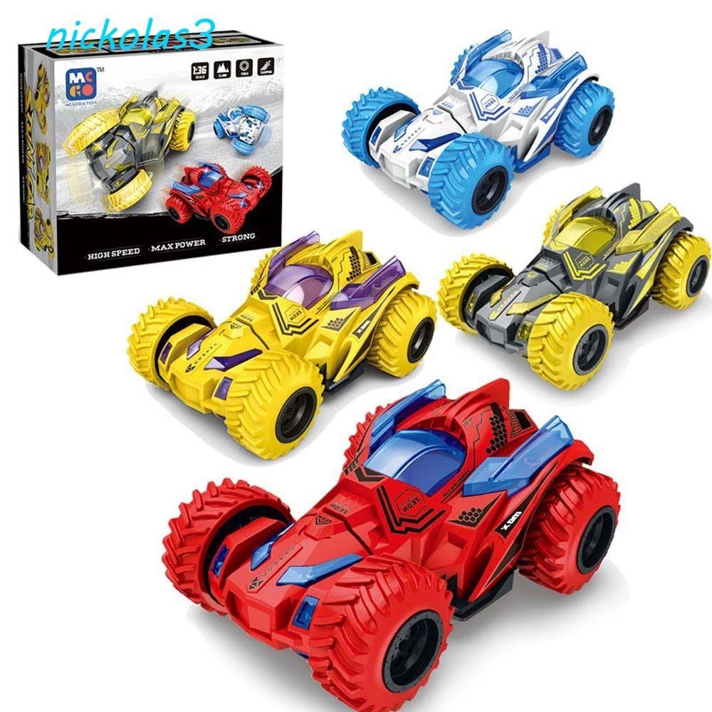 NICKOLAS變形車創意兒童禮物4WD特技旋轉慣性汽車玩具雙面汽車汽車模型