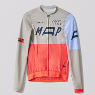 Maap 長袖牛奶絲騎行服 6。騎行服 Pro Team Aero 騎行服上衣公路自行車透氣騎行服