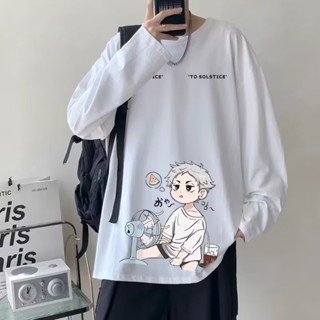 【HOT 本舖】男裝 M-8XL 潮牌 美式復古 長袖t恤 男女情侶 小眾設計感 新款 春秋季上衣 長袖上衣