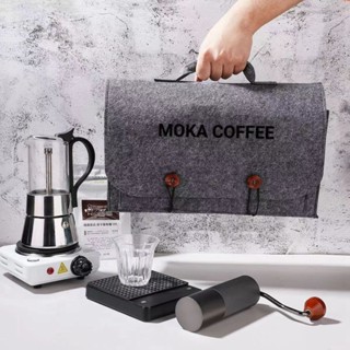 【咖啡裝備】摩卡壺電陶爐收納包戶外咖啡器具磨豆機研磨器杯露營手衝便攜包
