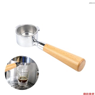 德龍EC680/685咖啡機手柄合金51mm無底改裝把手三耳實木手柄籃子濾網 合金51mm三耳 B2款櫸木