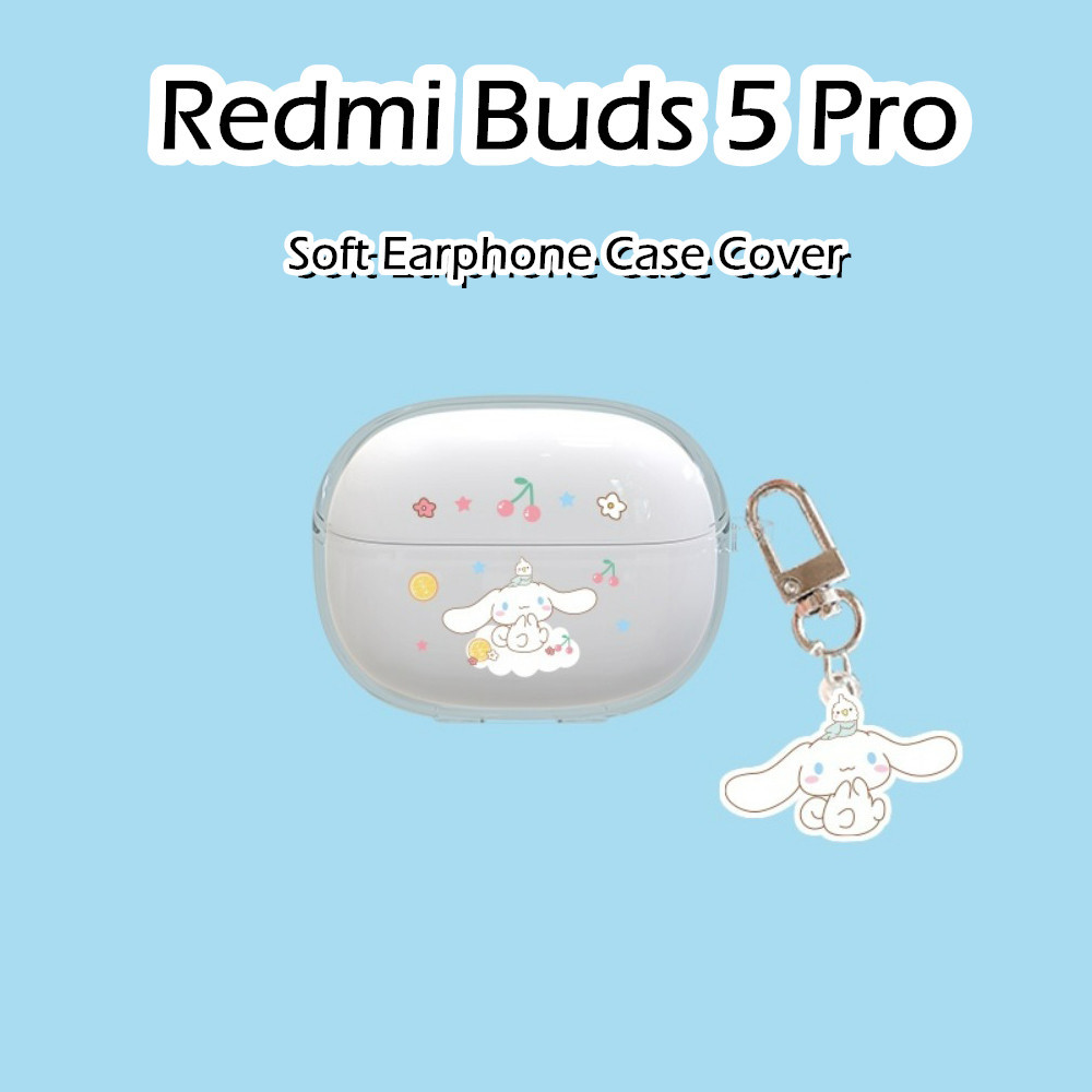 [高品質] 適用於 Redmi Buds 5 Pro 保護套可愛卡通圖案軟矽膠耳機保護套保護套