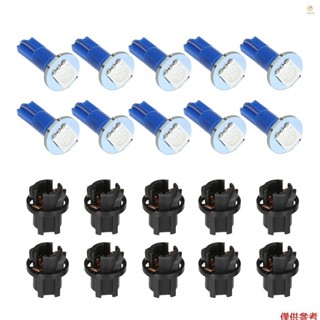 Casytw 12V儀表板燈泡T5 LED 5050貼片儀表板燈藍色