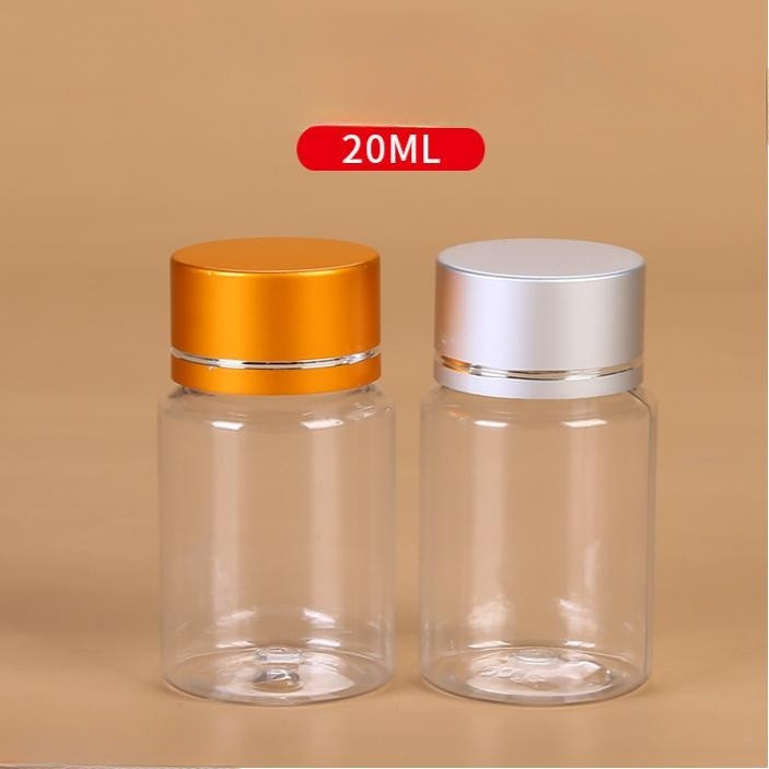 現貨【塑膠瓶】15ml20ml30ml gPET塑膠瓶 樣品瓶 小藥瓶 分裝瓶 透明瓶 金色蓋子