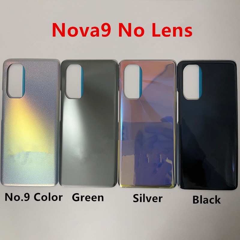 Nova9 外殼適用於華為 Nova 9 SE 9 Pro 玻璃電池蓋維修更換後門手機後殼 + 徽標粘合劑