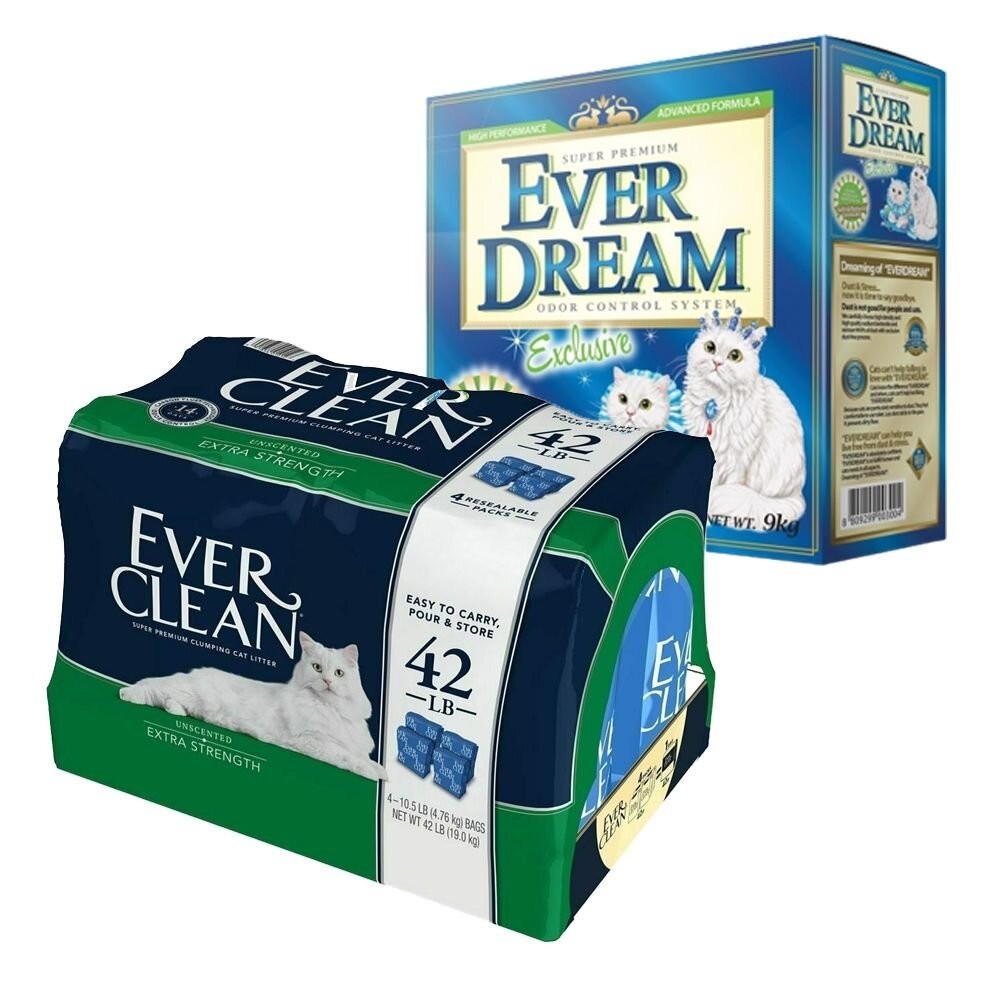 Ever Clean 美規 藍鑽貓砂42磅 EVER DREAM 韓國藍貓 原箱 貓砂『Q老闆』