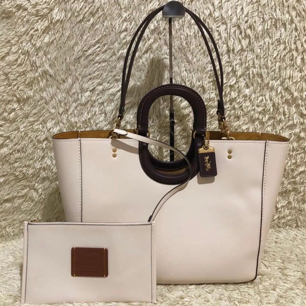 COACH 蔻馳 托特包 女用 白色 mercari 日本直送 二手