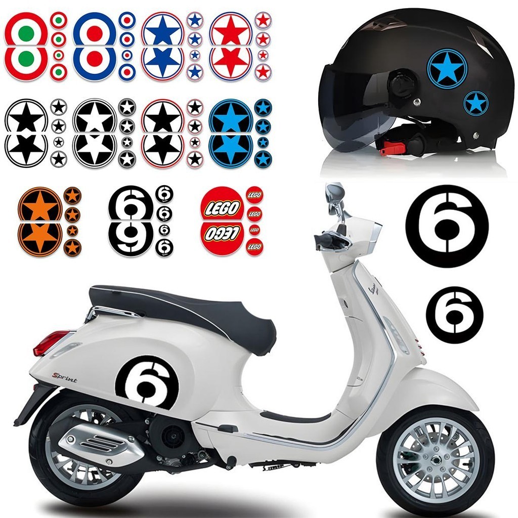 適用於 Vespa 反光摩托車貼紙裝飾摩托車踏板車電動車車身賽車頭盔貼花配件適用於 Vespa GTS 125 150
