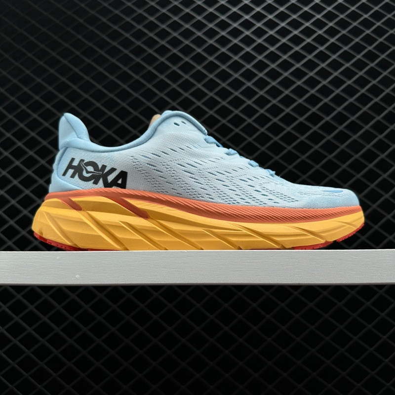 Hoka One One Clifton 8 中性輕便透氣跑鞋,男士專業緩震跑鞋,尺碼 36-45