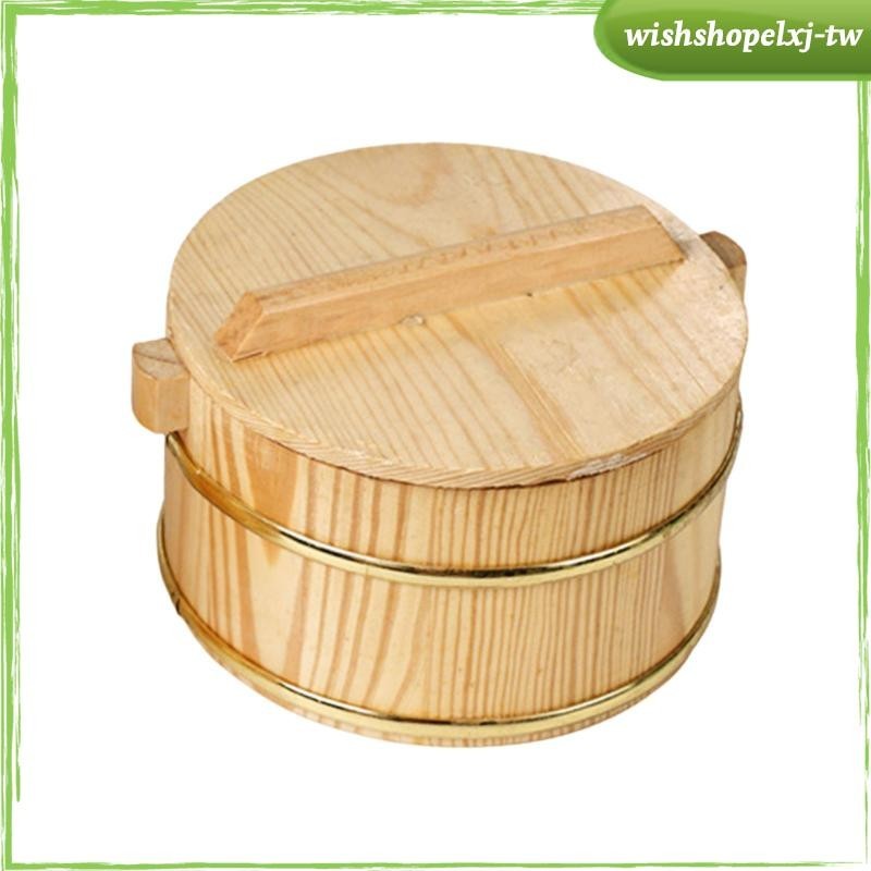 [WishshopelxjTW] 木製蒸飯桶堅固帶蓋餐廳家用廚房
