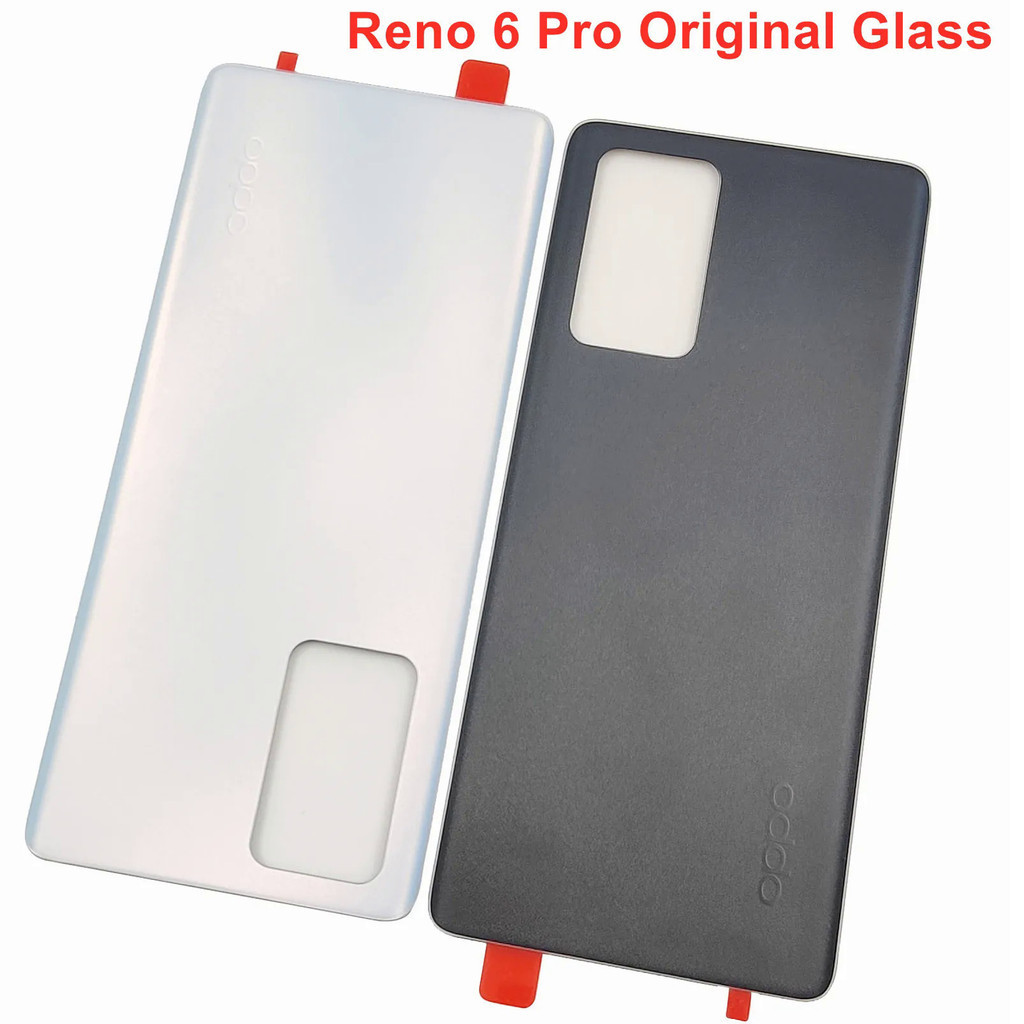 適用於 OPPO Reno 6 Pro 5G 電池蓋後門蓋後殼面板外殼 + 貼紙粘合劑 6.55 英寸的原裝大猩猩玻璃