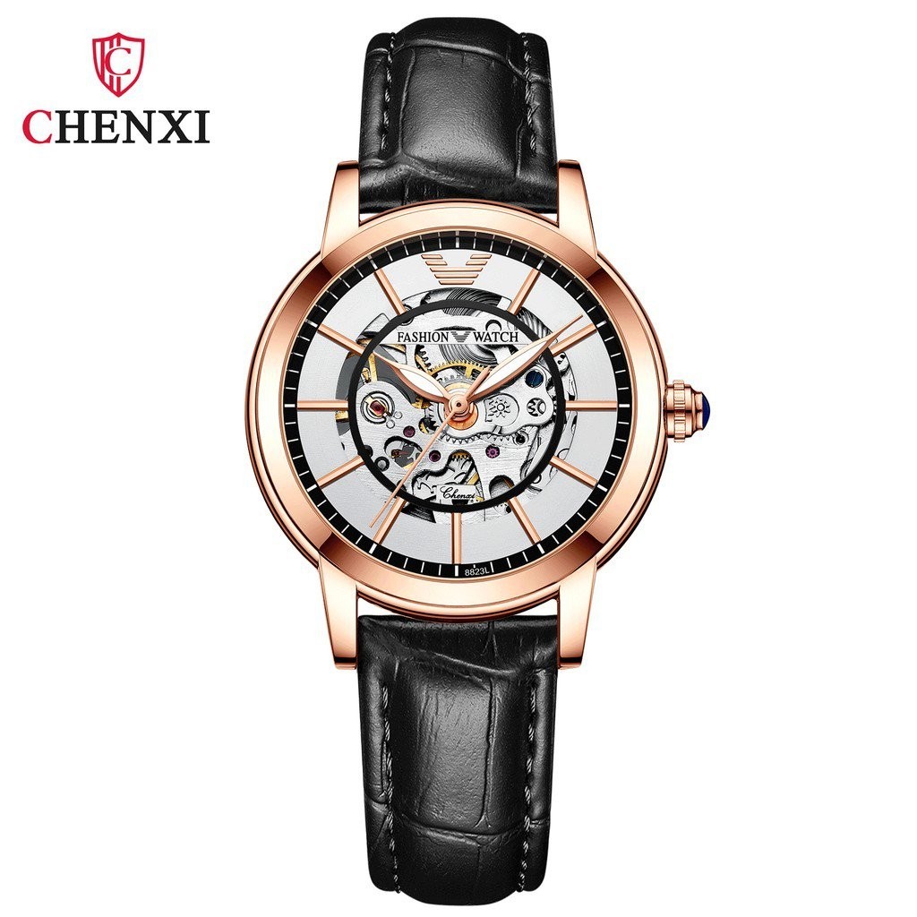 【品牌手錶】 CHENXI手錶 晨曦女士全自動鏤空機械錶 時尚潮流夜光防水手錶 WLAQ