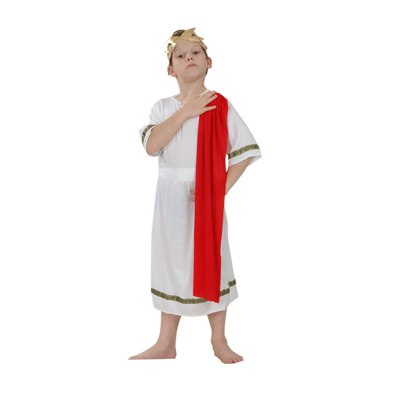 兒童兒童凱撒角色扮演套裝男孩希臘神話神宙斯服裝