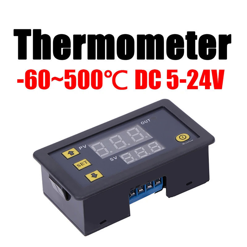 -60°C~+500°C K型熱電偶溫控器溫度計控制器led顯示數字高溫開關控制5v 12V 24V
