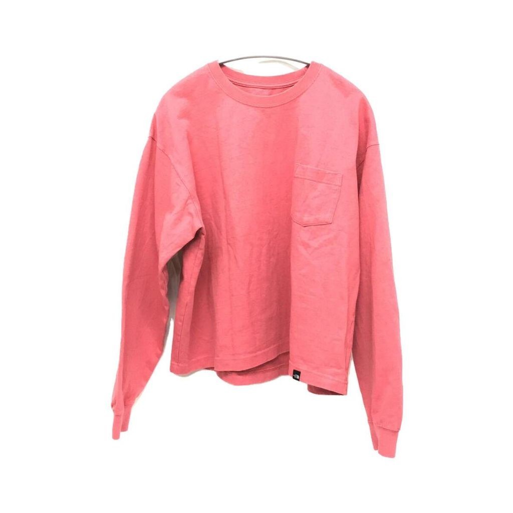 The North Face Co OTTO短袖 T恤 女裝棉 素色 長的 粉紅色 日本直送 二手