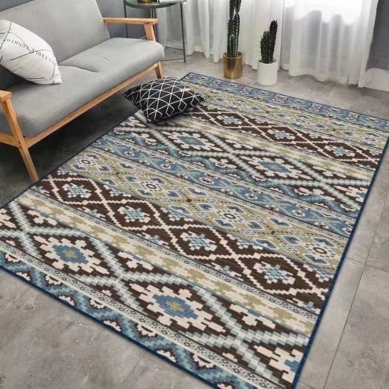 北歐民族風床邊地毯 客廳茶几復古家用毯摩洛哥波斯地毯臥室