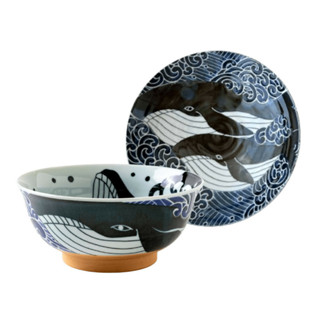 【日本熱賣】日本製 鯨魚 深盤 拉麵碗 美濃燒 餐盤 餐碗 飯碗 盤子 日本餐具鯨魚 深盤 拉麵碗 美濃燒 餐盤 餐碗