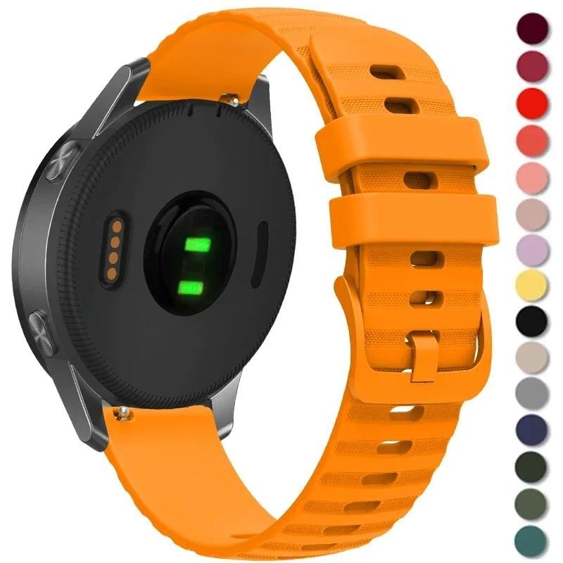 SAMSUNG 20 毫米 22 毫米矽膠錶帶兼容三星 Galaxy Watch 6 5 4 40 毫米 44 毫米手錶