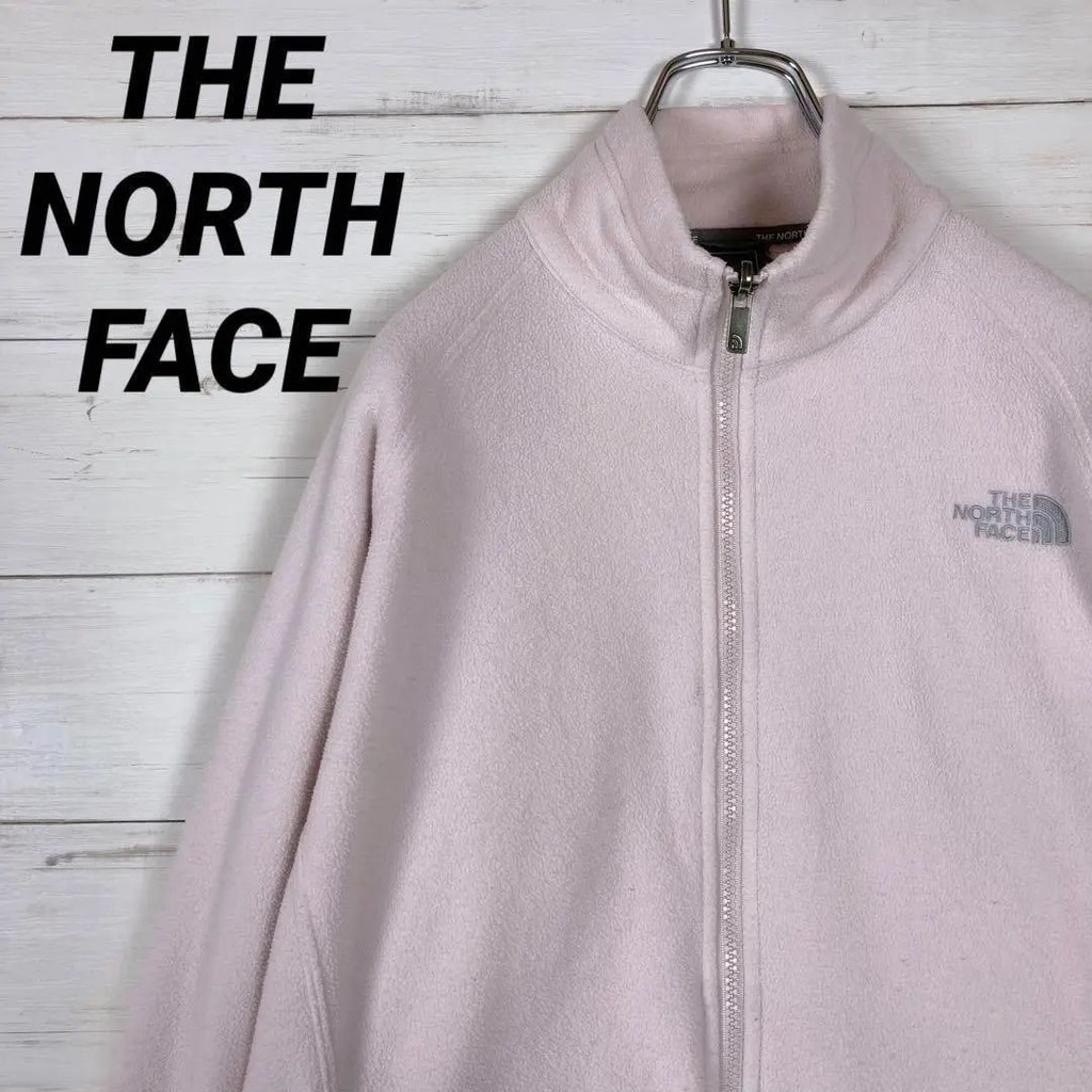 THE NORTH FACE 北面 毛絨外套 粉色 刺繡 LOGO 日本直送 二手