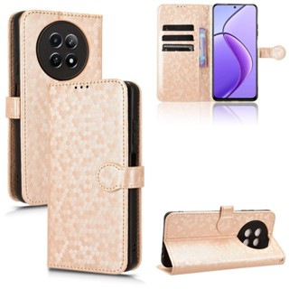 適用於 Realme 12 5G 外殼 PU 皮革支架 Realme12 5G 手機殼高檔牛皮全保護防震錢包手機殼帶卡夾