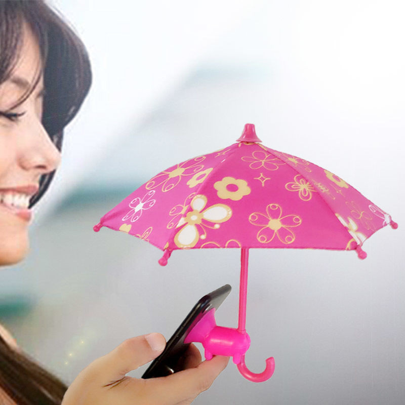 手機支架雨傘學生女兩用ins可愛個性迷你太陽小雨傘手機傘