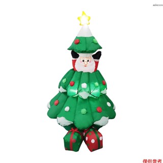 [有頻道]美規 1.8米升降式耶誕樹耶誕老人充氣氣模 耶誕節戶外庭院裝飾擺件帶LED燈CHX2019-180CMH