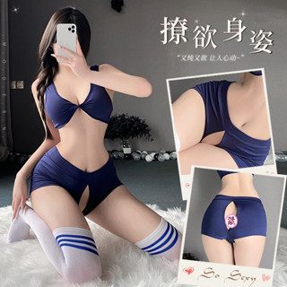 嫵媚女郎-情趣內衣 性感套裝分體學生誘惑兩件套分體套裝 cosplay 角色扮演 情趣角色服 情趣衣服 情趣睡衣