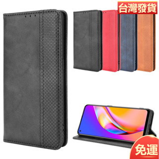 適用OPPO Reno5 F手機殼A94 4G磁吸翻蓋皮套F19Pro 4G插卡保護套