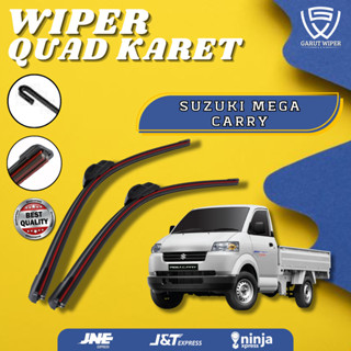 SUZUKI 鈴木 Mega Carry Pickup無框四刃汽車前擋風玻璃雨刷4橡膠1套左右