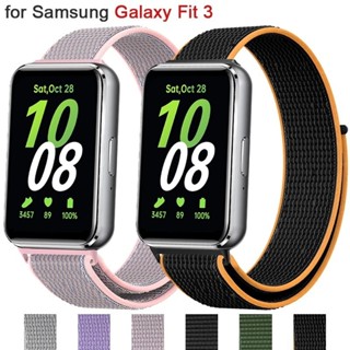 SAMSUNG 適用於三星 Galaxy Fit 3 可調節彈性手鍊錶帶的尼龍環帶 Galaxy Fit3 錶帶配件