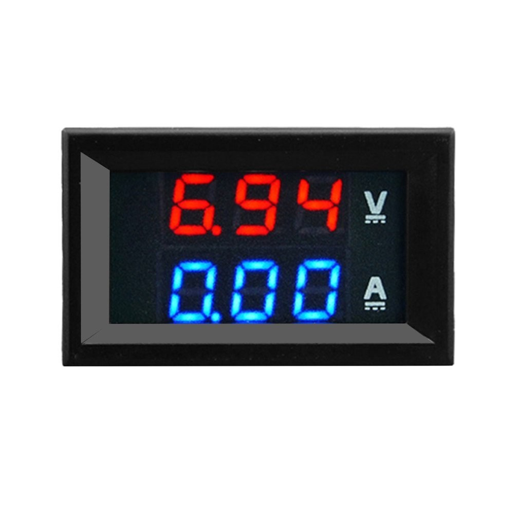 100v 10A DC 數字電壓表電流表藍色 + 紅色 LED 安培電壓表