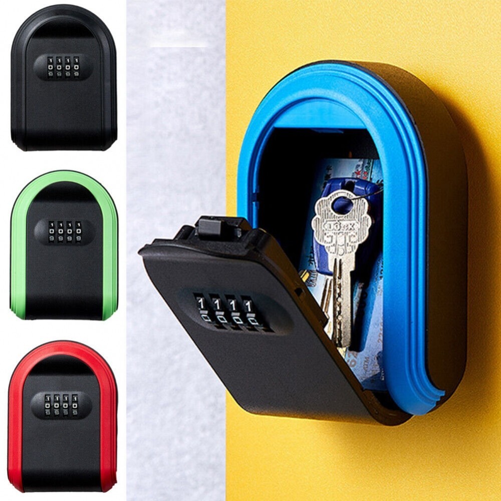 壁掛式鑰匙收納密碼鎖鑰匙鎖盒,適用於家庭辦公室儲物盒