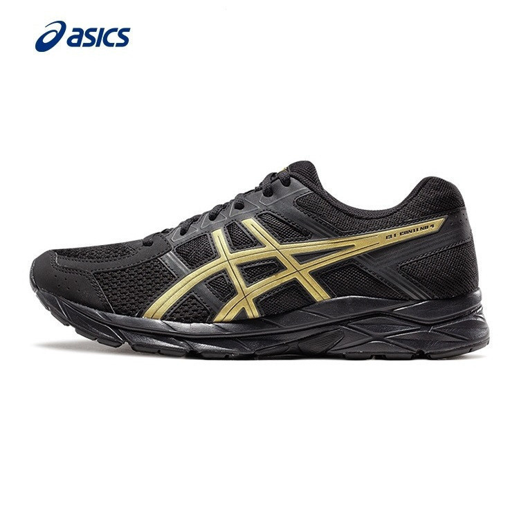 (asics)ASISC GEL-CONTEND 4黑金防滑運動鞋 緩衝馬拉松跑步鞋