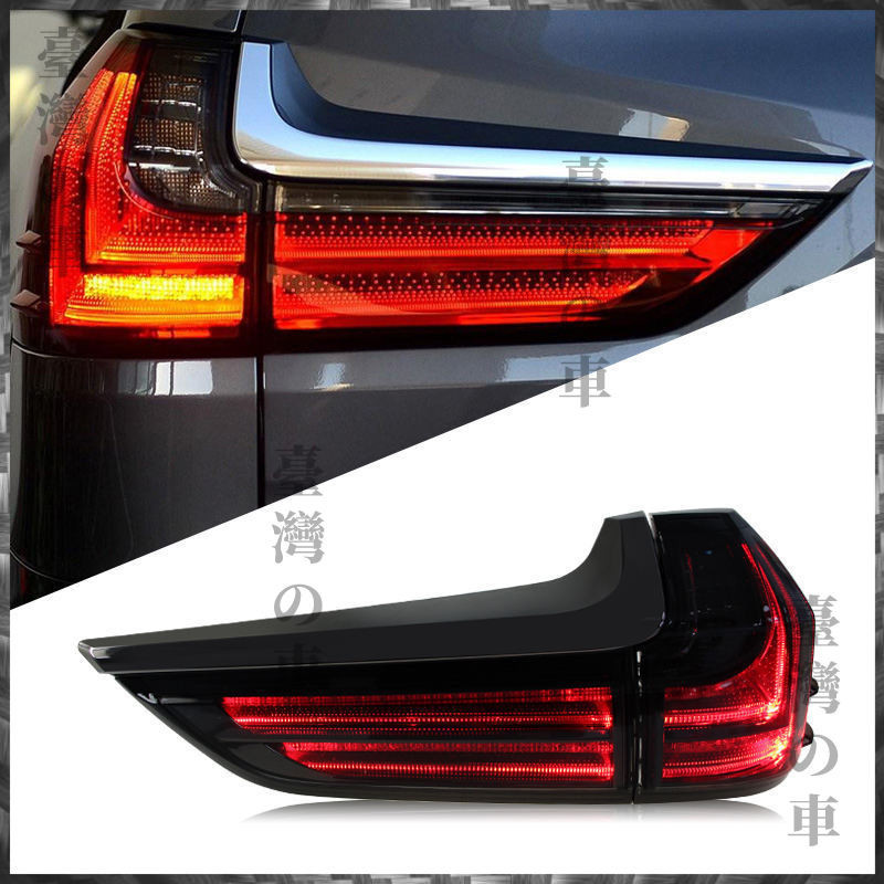 適用於凌志 Lexus LX570尾燈總成改裝LED行車燈剎車流水轉向燈熏黑款 汽車大燈