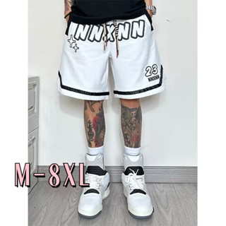 🔥48H出貨 M-8XL 日系新款大尺碼休閒短褲男 休閒寬鬆寬版短褲 夏季薄款透氣運動褲 綁帶 男生五分褲加大尺碼