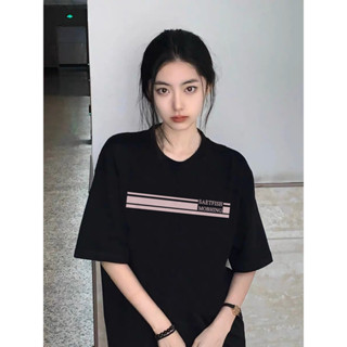 【HOT 本舖】 M-2XL美式高街復古正肩短袖t恤女夏季寬鬆國潮情侶半袖上衣ins 短袖上衣 女裝 T恤 休閒