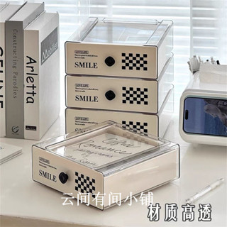 桌麵收納盒收納抽屜式化妝品辦公桌神器學生書桌整理盒文具置物架 Lilian