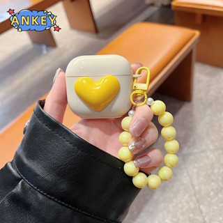 SAMSUNG 適用於三星 Galaxy Buds 3 Pro Buds3 耳機矽膠套耳塞黃心可愛防水防震軟保護耳機套耳