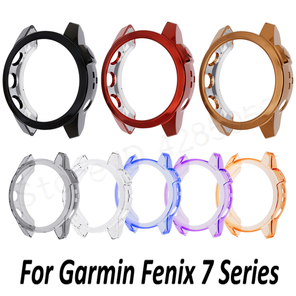 Garmin Fenix 7 保護套智能手錶 TPU 軟矽膠保險槓 Fenix7S 7X 保護框外殼套