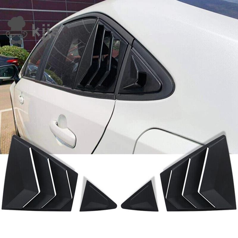 1 件汽車後側通風口四分之一窗百葉窗百葉窗罩啞光黑色 ABS 汽車配件適用於豐田卡羅拉 2020-2023