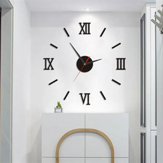 簡約客廳臥室時鐘 DIY靜音藝術掛鐘 創意免打孔裝飾牆貼鍾