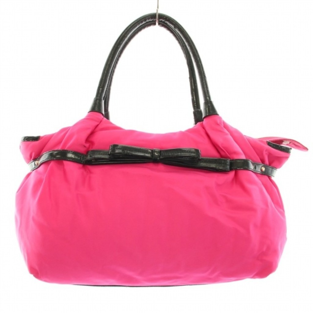 Kate Spade PINK IRO KATE手提包 托特包琺瑯 尼龍 粉色 緞帶 日本直送 二手
