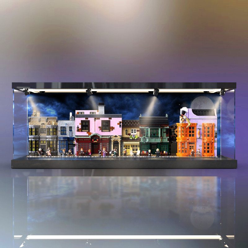 亞克力展示盒適用樂高75978哈利波特對角巷積木透明收納盒防塵罩