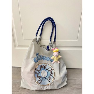 高圓圓同款日本ballchain刺繡環保袋購物袋尼龍手提單肩斜挎包女